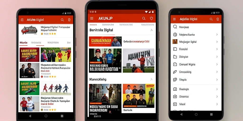 Antarmuka utama AKUNJP yang menarik dan informatif untuk pengguna Majalah Digital.