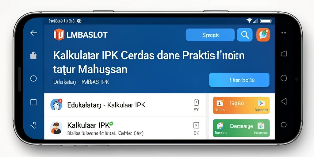 Antarmuka aplikasi LMBASLOT untuk Kalkulator IPK yang user-friendly.