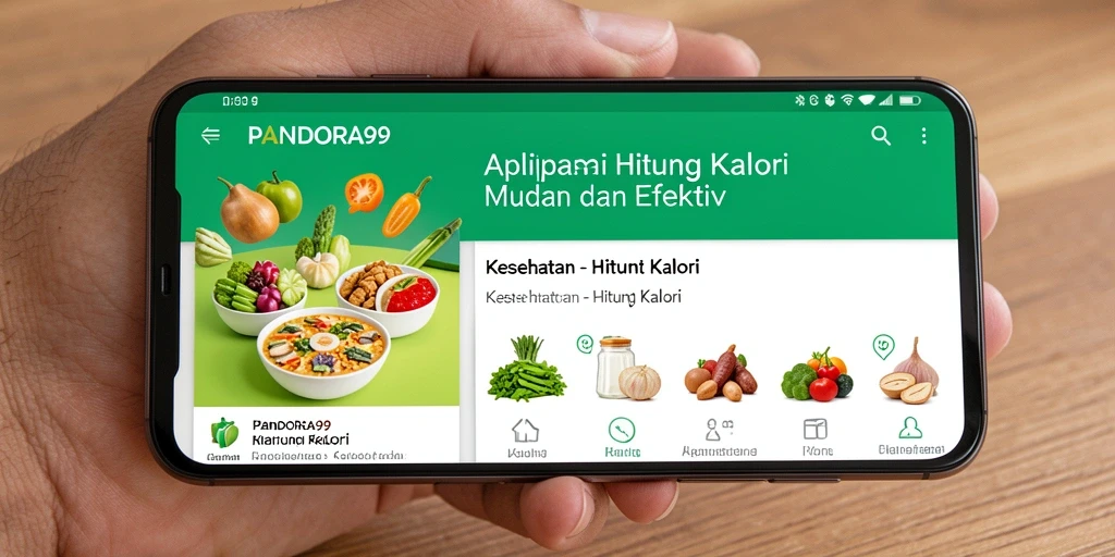 Antarmuka PANDORA99 menampilkan fungsi Hitung Kalori yang intuitif dan mudah diakses.