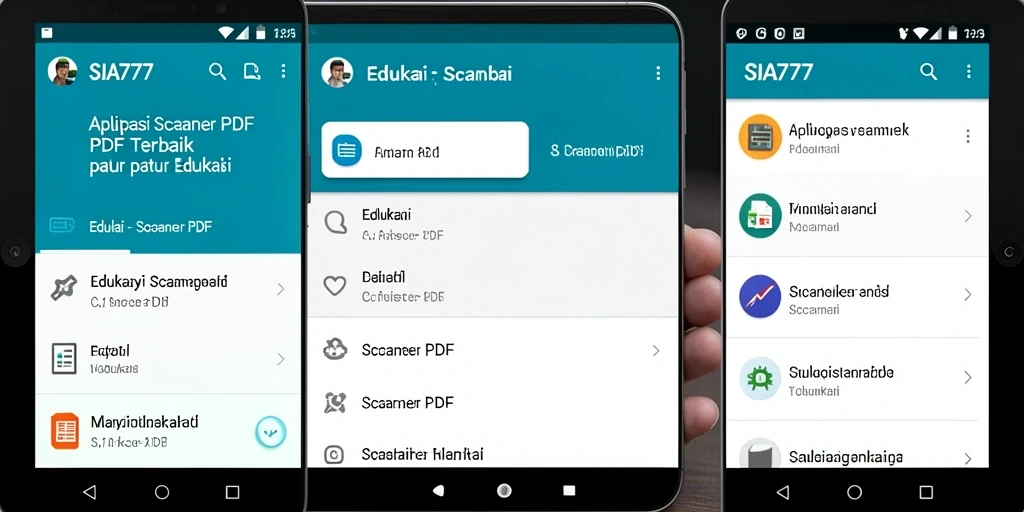 Antarmuka SIA777 menampilkan fungsi Scanner PDF yang mudah digunakan.