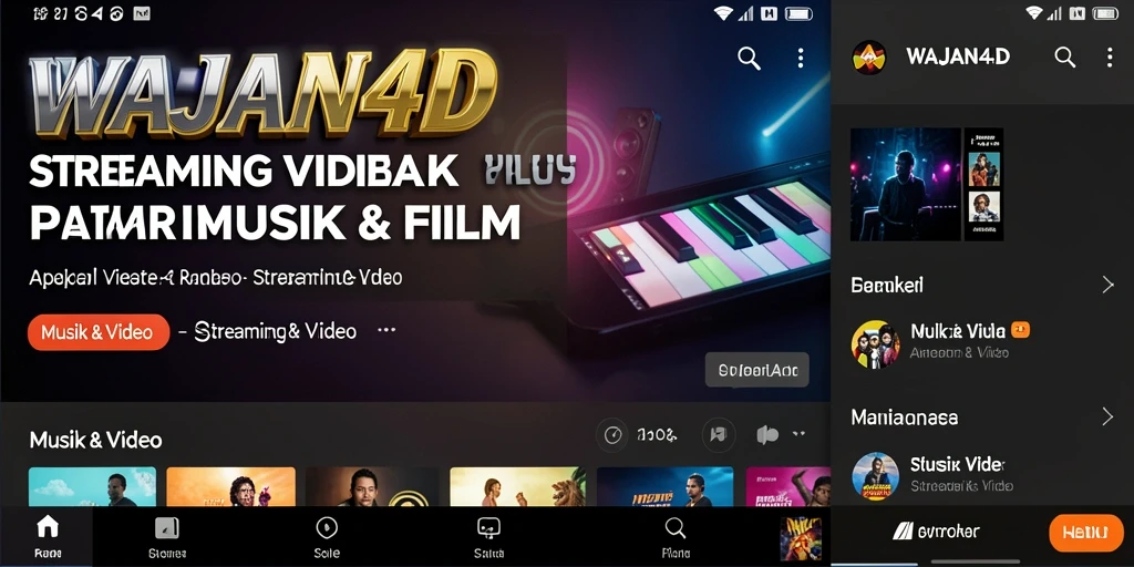 Antarmuka WAJAN4D yang menarik untuk Streaming Video.