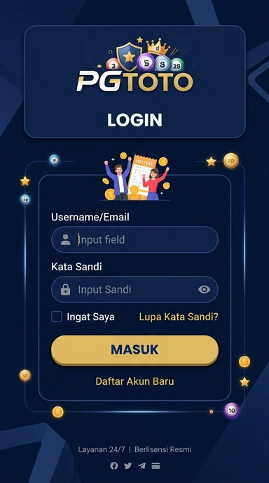 Tampilan halaman login pgtoto
